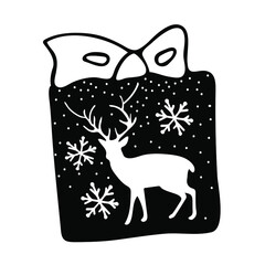 Gift Box, Present Box Vector Art Illustration. Christmas gift. Birhday gift