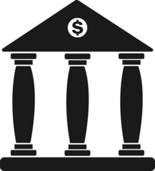 bank icon simple vector illustration