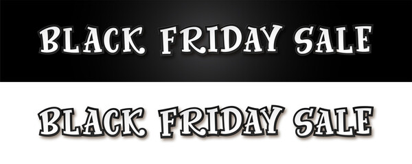Black Friday Paper Cut Lettering with 3d effect on a black or white background. Trendy comic font for decorative design. Easy recolor vector illustration EPS10.