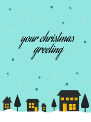 Fototapeta premium cute christmas greeting card designs