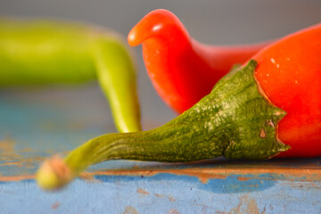 close up of hot peppers