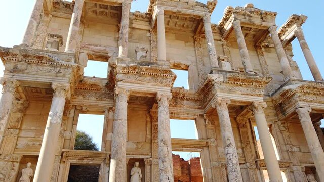 The Library of Celsus is an ancient Roman building in Ephesus, Anatolia, now part of Sel&ccedil;uk, Turkey.