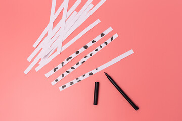 cow spots painted on paper, craft for kids, step by step instruction, DIY, year of the ox concept