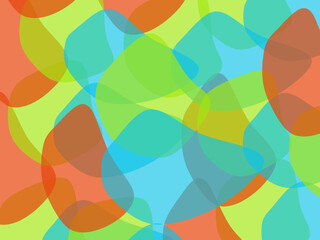 Abstract background with green, red and blue shape colors