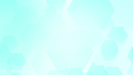 Abstract hexagon geometric white blue pattern technology medical background.