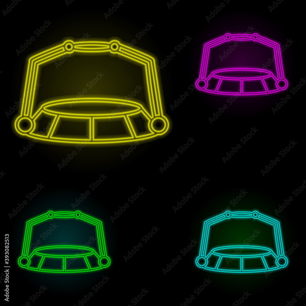 Poster vr platform, augmented reality neon color set icon. simple thin line, outline vector of augmented re