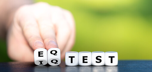 Dice form the expressions "iq test" and "eq test".