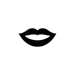 Lips icon isolated on white background. Smile symbol modern, simple, vector, icon for website design, mobile app, ui. Vector Illustration