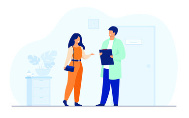 Female patient-doctor office.