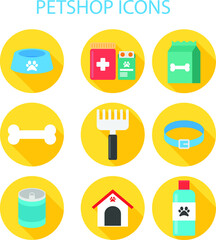 petshop icons. vector illustration.