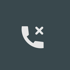 Obraz premium Disconnected Call - Tile Icon