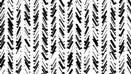 Abstract urban geometric black and white lined ink vector patterns. Geometric simple monochrome black and white color vector design