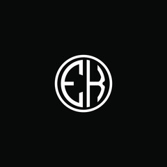 EK MONOGRAM letter icon design on BLACK background.Creative letter EK/E K logo design.
 EK initials MONOGRAM Logo design.

