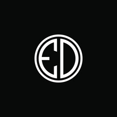 EO MONOGRAM letter icon design on BLACK background.Creative letter EO/E O logo design.
 EO initials MONOGRAM Logo design.