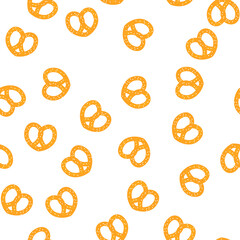 Seamless pattern with pretzels