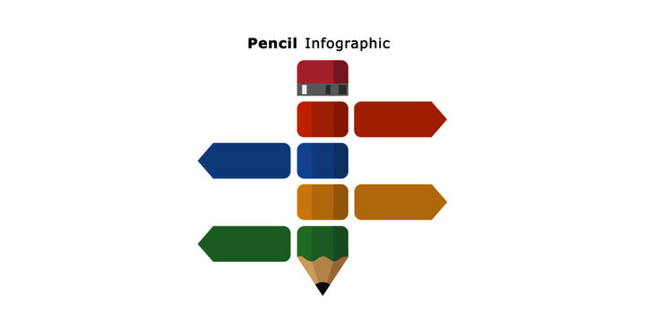 Educational infographic in pencil concept.