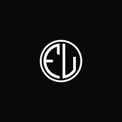 FU MONOGRAM letter icon design on BLACK background.Creative letter FU/ F U logo design.
FU initials MONOGRAM Logo design.