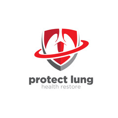 protect lung logo designs simple modern for medical service