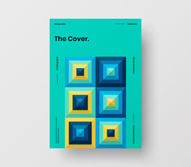 Brochure front page design layout. Vertical corporate identity A4 report cover. Modern abstract geometric vector business presentation illustration template. 