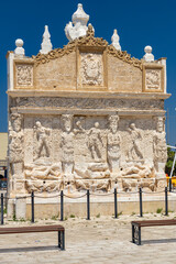 Greca fountain in old town Gallipoli, Lecce, Apulia, Italy
