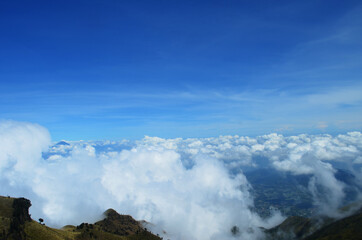 clouds over the mountains