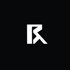 Creative Professional Trendy and Minimal Letter RA Logo Design in Black and White Color, Initial Based Alphabet Icon Logo in Editable Vector Format