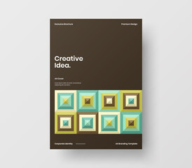Brochure front page design layout. Vertical corporate identity A4 report cover. Modern abstract geometric vector business presentation illustration template. 