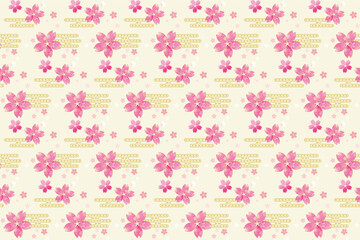 桜の和柄パターン