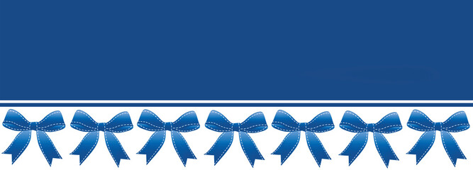 Festive blue ribbons illustration background
