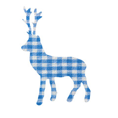 Textile Reindeer isolated against white background