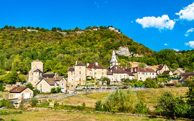 Village of Baume-les-Messieurs in the Jura department of France