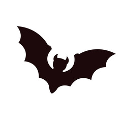 halloween bat flying isolated icon