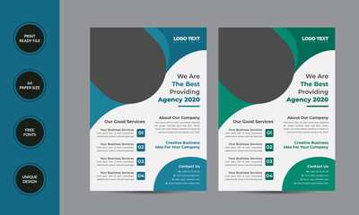 Abstract Business Flyer Design For Marketing Business Proposal Vector Template