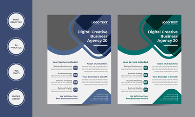 Abstract Business Flyer Design For Marketing Business Proposal Vector Template