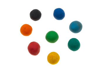 multicolored plasticine isolated