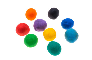 multicolored plasticine isolated