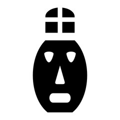 
Cultural mask icon style, face mask 
