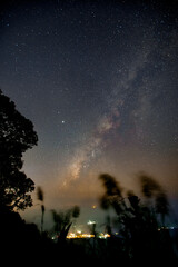 Fototapeta na wymiar Beautiful natural And Milky Way Star At Doi Pui Chiang Mai, Thailand.