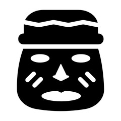 
A trendy solid icon of mexican mask, clown mask 
