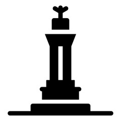 
Chirstan cross symbol in modern solid style 
