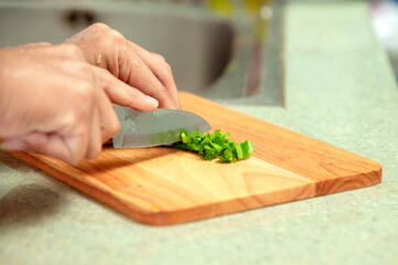 Cutting Thai Coriander