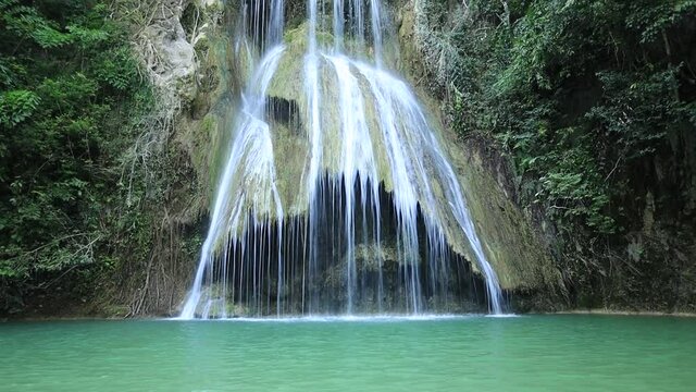 Pha Nam Yod Waterfall in tropical deep forest at Kaeng krachan nature park, Phetchaburi province - Thailand