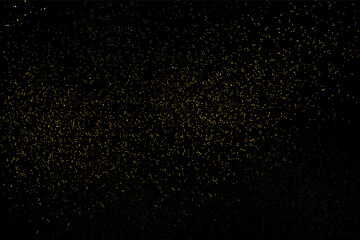 Falling glitter gold particles sparkles. Golden sparkling magical dust.