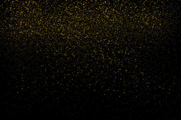 Fototapeta na wymiar Falling glitter gold particles sparkles. Golden sparkling magical dust.