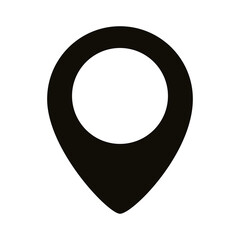 pin pointer location silhouette style icon