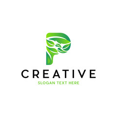 p leaf logo vector icon illustration modern design. leaf logo vector icon illustration modern design, Plant Leaf Logo Design. Creative Idea logos designs Vector illustration template