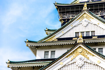 Fototapeta premium The Osaka castle of daytime_03