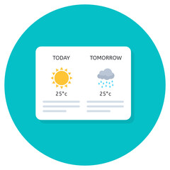 
An icon design of weather forecast
