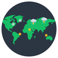 
An icon design of world weather forecast
