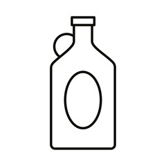 beverage green bottle line icon